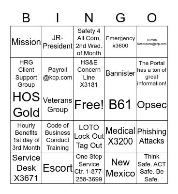 NEO BINGO Card