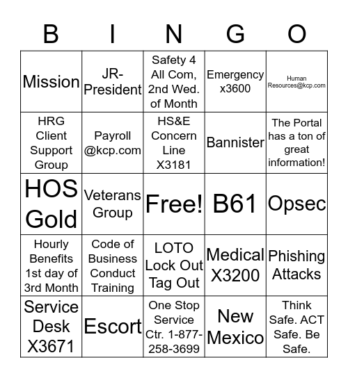 NEO BINGO Card