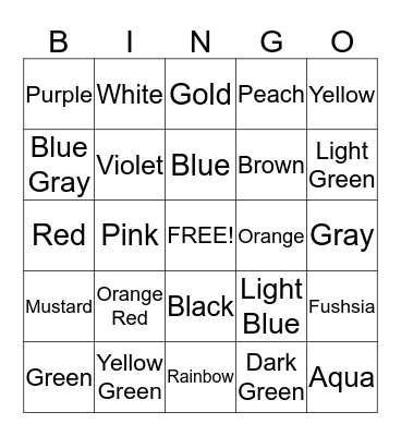 Brown's Family Reunion Bingo Card