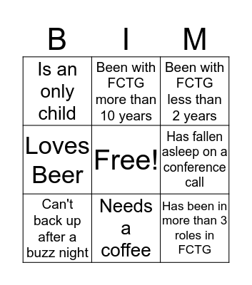 BIMGO Bingo Card