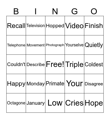 Bingo Card