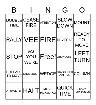 VISUAL SIGNS Bingo Card