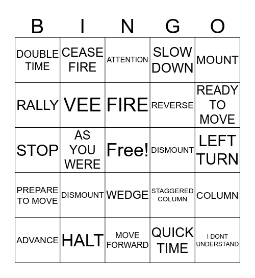 VISUAL SIGNS Bingo Card