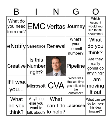 QBR Bingo with Dave Hedrich Bingo Card