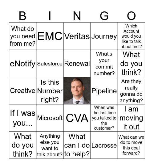 QBR Bingo with Dave Hedrich Bingo Card