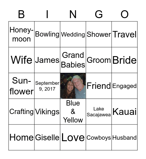 Giselle's Bridal Shower Bingo Card