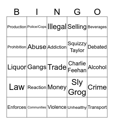 Vocab Bingo Card