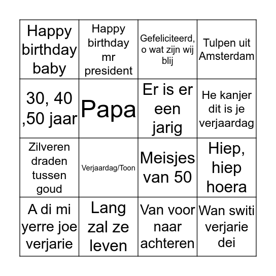 Bingo Card