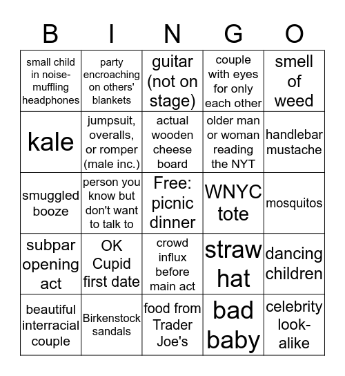 Brooklyn Bingo Card