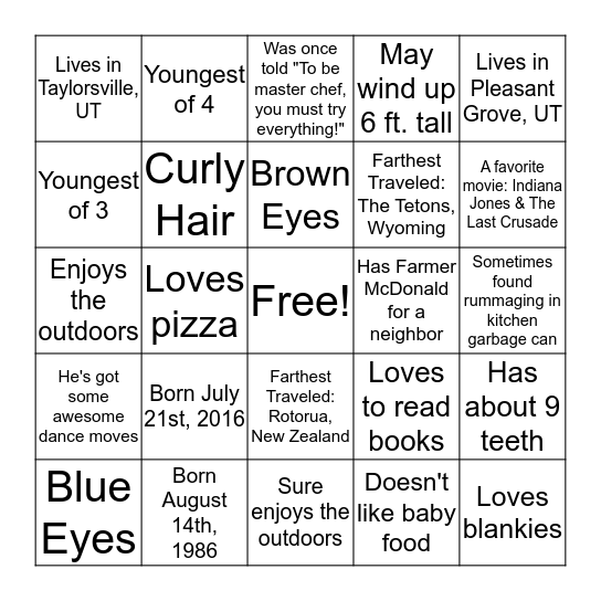 Logan & Allison Bingo! Bingo Card