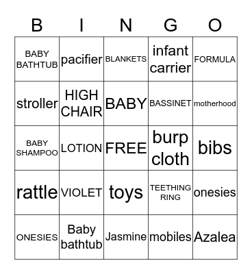 Violet Claire Duff Bingo Card