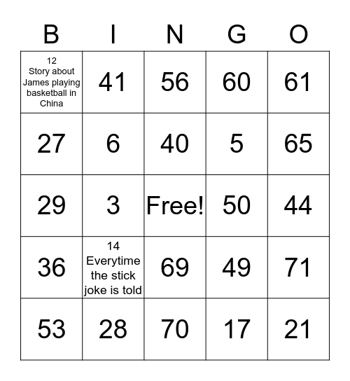 STORY TIME BINGO  Bingo Card