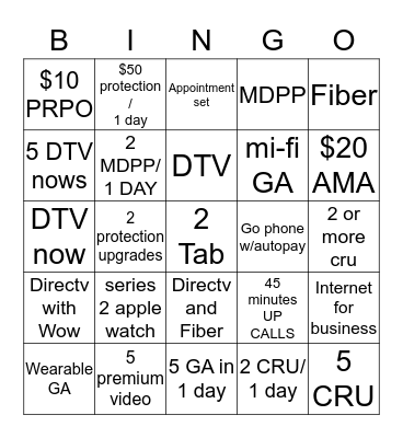 Leslie's Bingo   Bingo Card