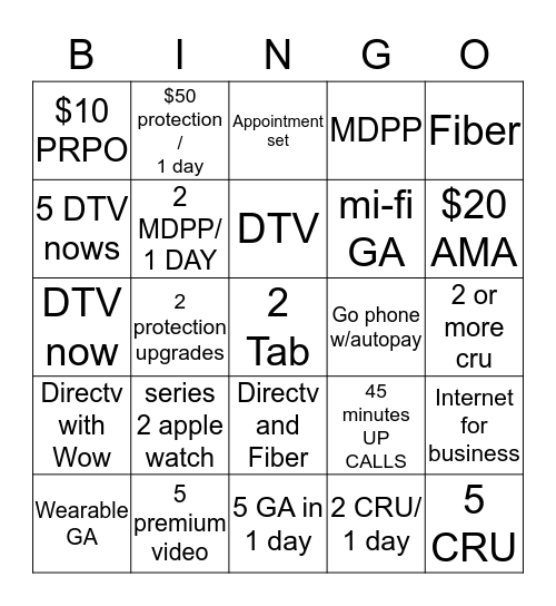 Leslie's Bingo   Bingo Card