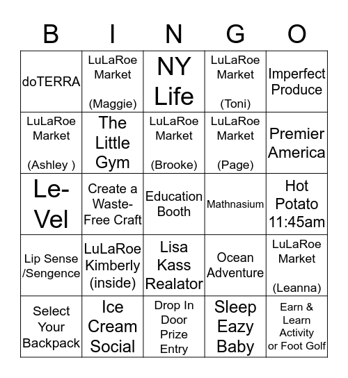 Back To School Celebration Bingo Card