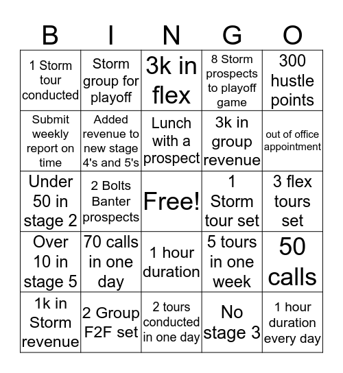 LMSA Bingo Card