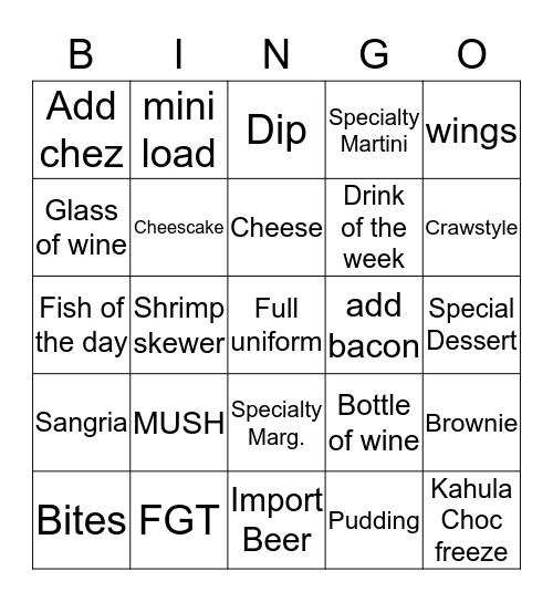 Bingo Card