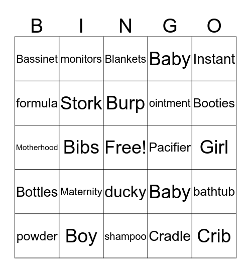 BABY SAMUEL Bingo Card