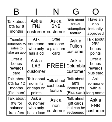 Just Ask Focus Day Bingo Card