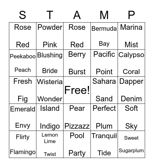 THE STAMP BUTLER BINGO Card