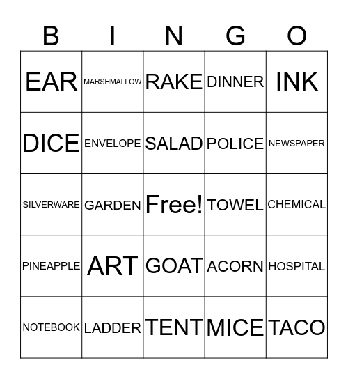 Bingo Card