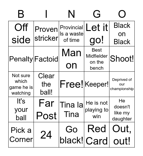 OSU 98G Parents Bingo Card Bingo Card