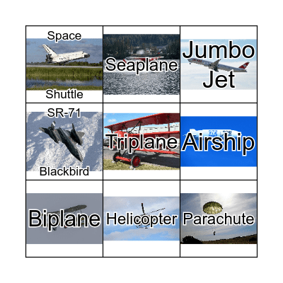 Aircraft Bingo Card