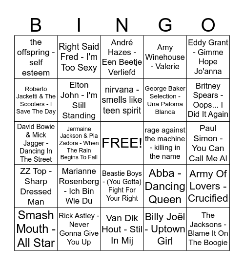 rootz bingo ronde 2 Bingo Card
