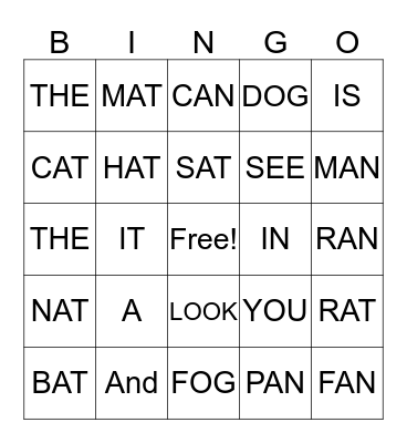 Gabriella's Bingo Game! Bingo Card