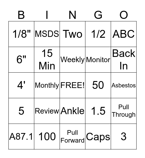 FLEET WORLD CHAMIONSHIP BINGO Card