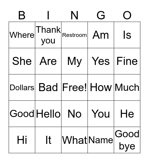 2017 Bingo Card
