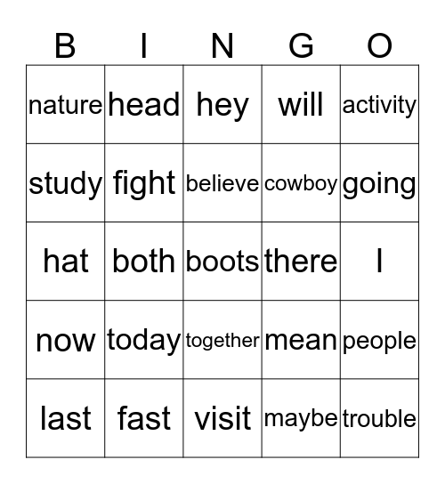 School Adventures Bingo Card