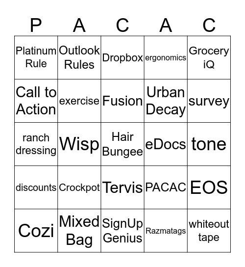 SSW Bingo Card