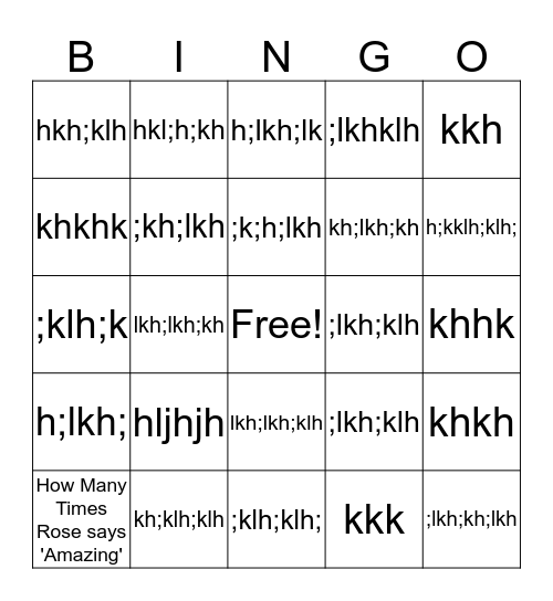 The Rose of Tralee International Festival 2017 Bingo Card