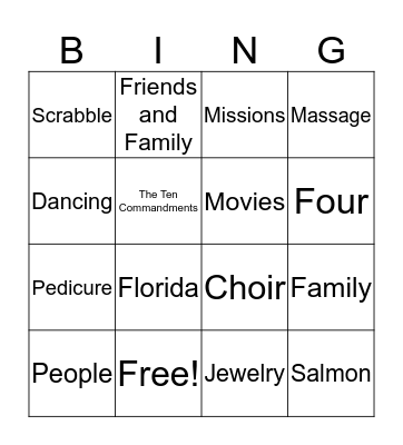 BIRTHDAY BINGO Card