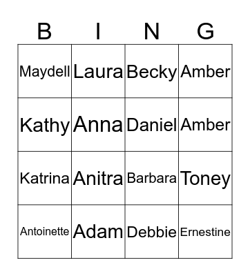 ALL ABOUT US Bingo Card