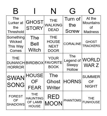 BOOK BINGO Card