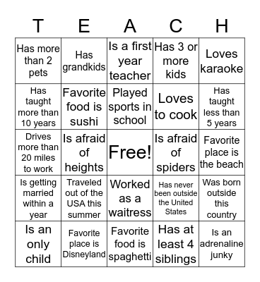 WHO ARE WE? Bingo Card