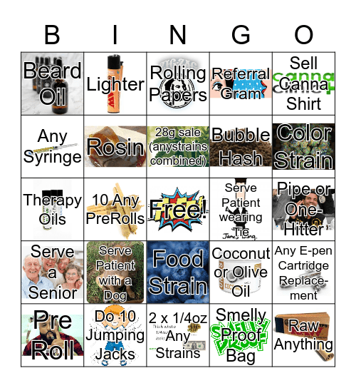 Canna Bingo Card