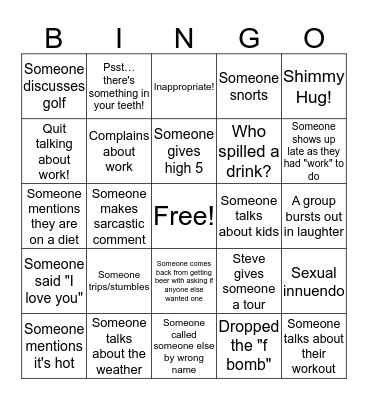 CLA Summer Fun Bingo Card
