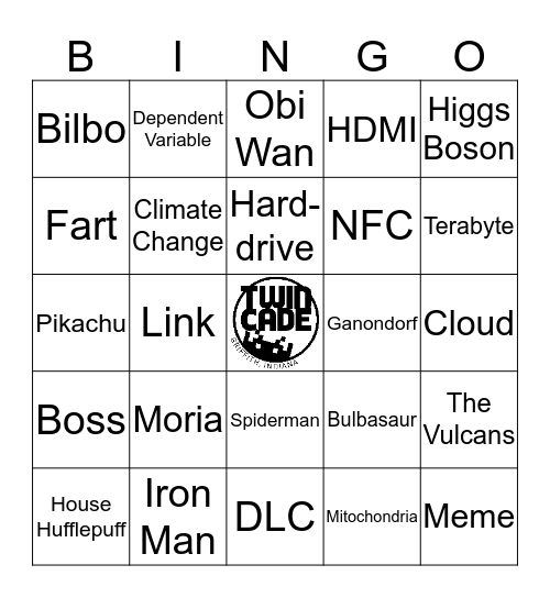 Twincade Nerdy Bingo Card