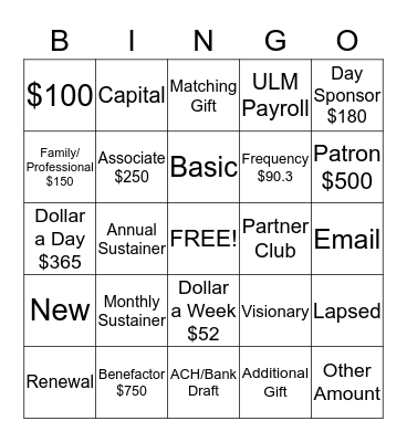 KEDM Public Radio  Bingo Card