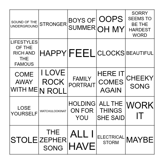 091 MIX-UP VOL #6 Bingo Card