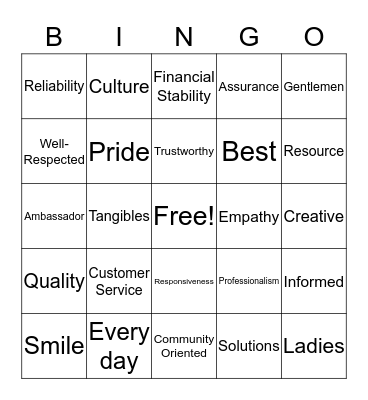 CULTURE BINGO Card