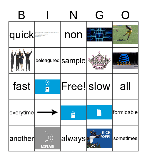 test Bingo Card