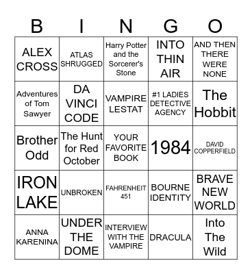 BOOK BINGO Card