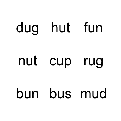 u Bingo Card