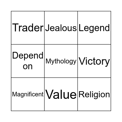 Ancient Greece Bingo Card