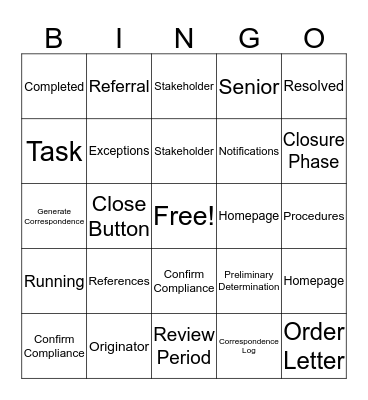 OMT BINGO Card