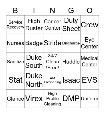 EVS BINGO Card